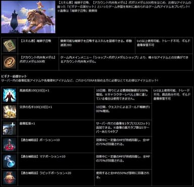 『 TERA 』推奨パソコン購入特典(2)