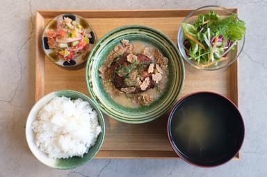 オールブランの和風ハンバーグ風鶏ひき肉の落とし揚げ