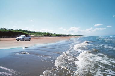 能登千里浜・日本で唯一の車で走れる砂浜