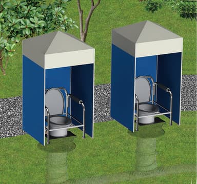 マンホールトイレの使用イメージ図