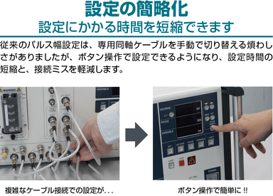 パルス幅設定の簡略化