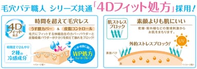 『毛穴パテ職人』シリーズ共通「4Dフィット処方」