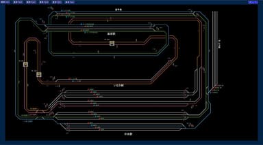 鉄道模型CTCモニタ画面