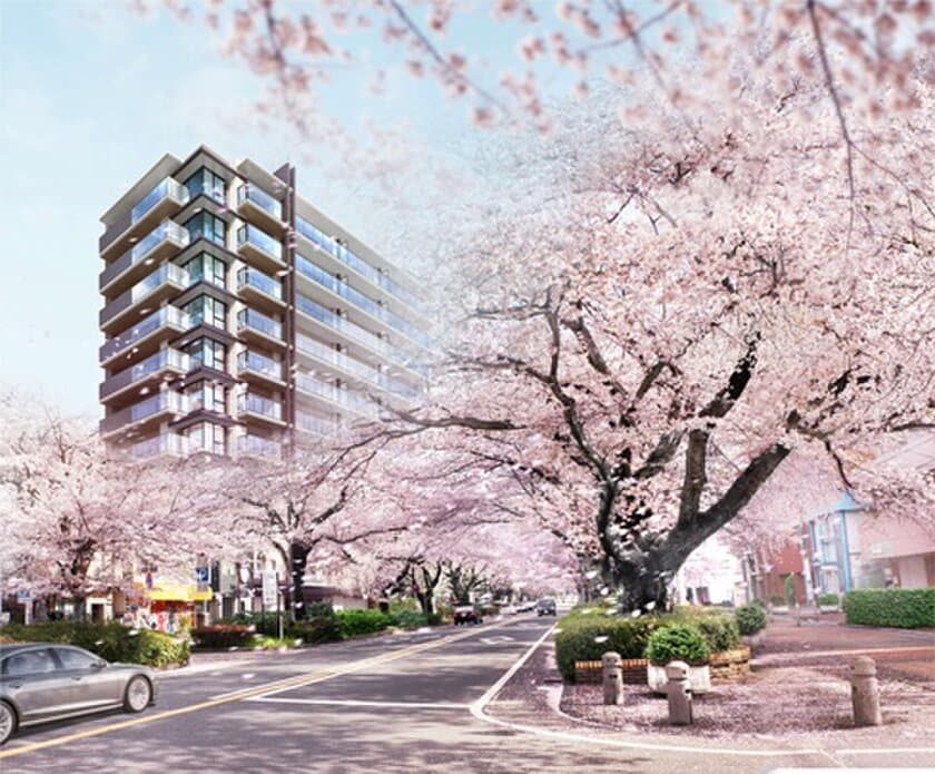 すべての住戸から桜並木の借景を満喫！
新築分譲マンション「ライフレビュー相模原」
現地モデルルームを3/30に公開