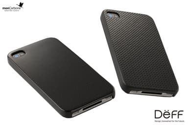 monCarbone HoverCoat iPhone4 Carbon Fiber Case 左：Midnight Black 右：Mystery Black