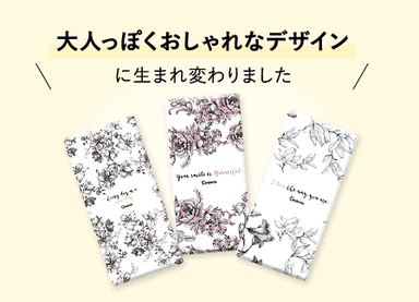 まるで生理用品には見えない大人っぽくおしゃれなデザイン1