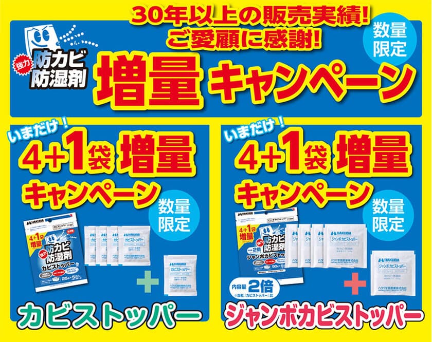 カメラやレンズの防カビ・防湿に！「カビストッパー」「ジャンボカビストッパー」25％増量キャンペーン実施のご案内