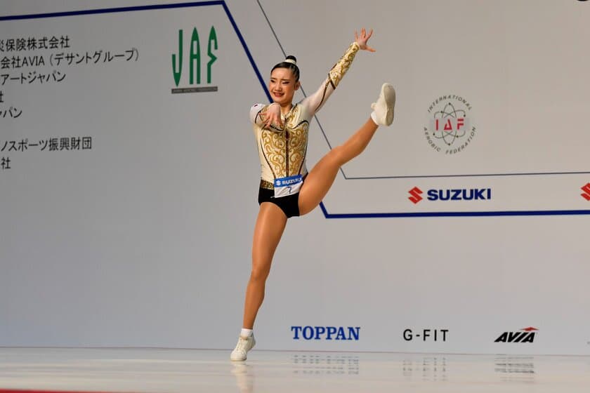 SUZUKI WORLD CUP 2019　
スズキワールドカップ2019　第30回エアロビック世界大会　
シニア女子シングル部門　北爪凜々選手　2年ぶり優勝！
日本勢は北爪選手の金メダルを含む6つのメダルを獲得。