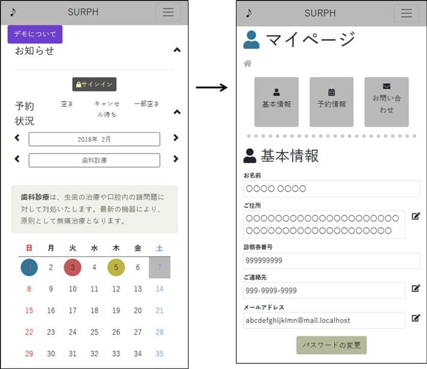 個人情報保護を強化した
「インターネット予約受付システム」のサービス開始予定
　～サービス名称：SURPH～