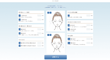 格上げ顔診断入力画面