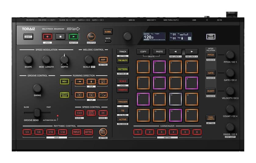Pioneer DJ、マルチトラック・シーケンサー
「SQUID」を4月下旬に発売
「TORAIZ」シリーズに、あらゆる音楽制作機器とつながり、
触れるたびに想像を超えたフレーズを生み出す新商品が登場