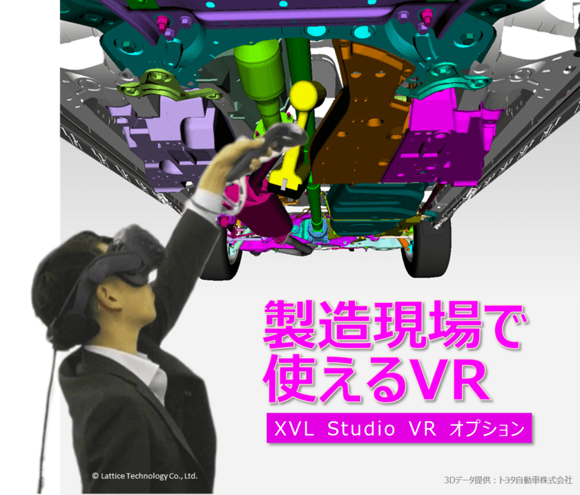 超軽量3D技術"XVL"、VRに対応！デジタルVR検証ソリューション
「XVL Studio VR オプション」を2019年5月8日(水)に発売