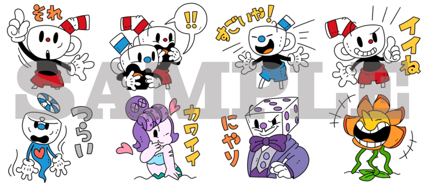 「CUPHEAD」BitSummit 7 Spirits出展記念
5月31日(金)よりLINEでのスタンプ配信決定