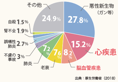 グラフ1：日本人死因分布