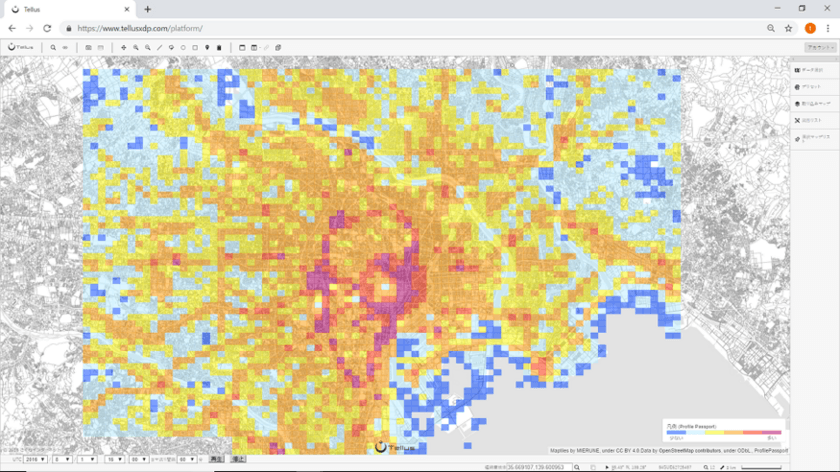 ブログウォッチャーが提供する
「プロファイルパスポート」の位置情報データを
さくらインターネット株式会社が経済産業省より受託運用する、
日本初の衛星データプラットフォーム「Tellus(テルース)」に提供