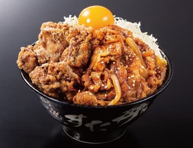 【期間限定メニュー】豪快 すたみな唐揚げ牛焼肉合盛り丼