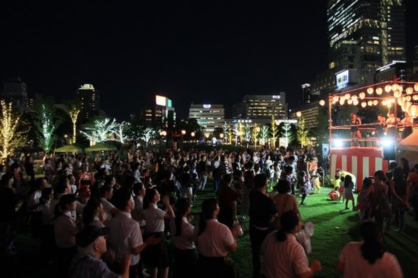 地域を盛り上げる盆踊りや暑い夏にぴったりの
キッズプールなどイベントが盛りだくさん！
「てんしばの夏は熱いよ！」