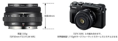 「フジノンレンズ　GF50mmF3.5 R LM WR」新発売