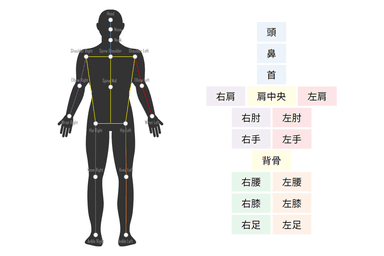 VisionPose検出ポイント(3D)