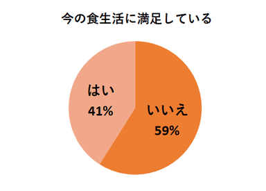 今の食生活に満足している