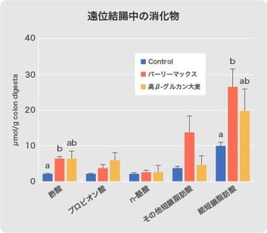 遠位結腸中の消化物