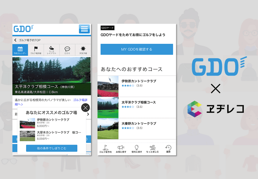 ゴルフダイジェスト・オンラインのゴルフ場予約サイトに
自動最適化レコメンデーションサービス「ヱヂレコ」を導入
