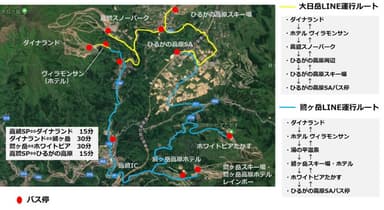 高鷲エリア内シャトルバスルートMAP(図6)