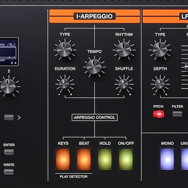 「I-ARPEGGIO」のコントロール部