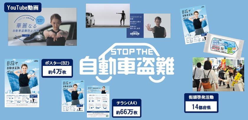 田中理恵が魅せる！「華麗なる自動車盗難防止対策」
10月7日(月)から第19次自動車盗難防止キャンペーンをスタート！