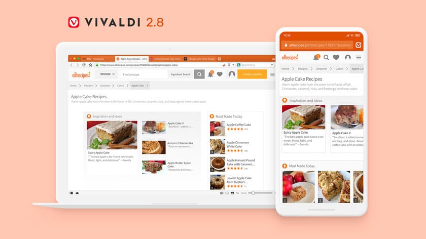 デスクトップ向け無料ウェブブラウザー「Vivaldi」
最新版となるバージョン2.8をリリース