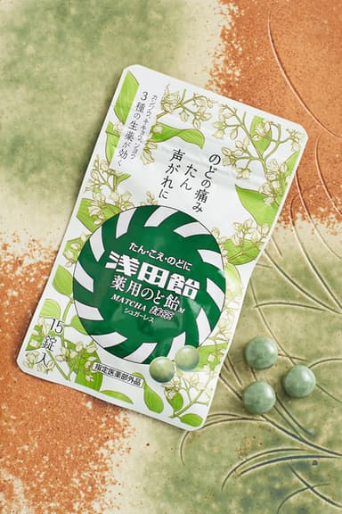 浅田飴薬用のど飴M(抹茶)イメージカット2