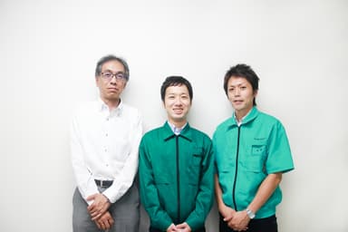 インタビューを受けて頂いた、印西冷凍センター長　山口様、本社人事部　田代様・玉野様