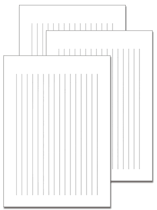 退職願用便箋(郵送時添え状用兼用)×3枚