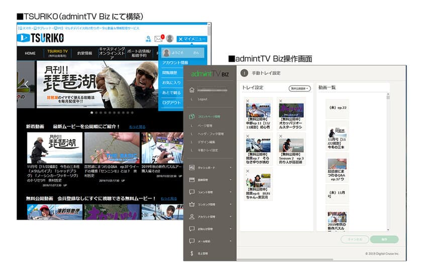 動画コンテンツ販売ビジネス(OTT)をフルサポートする
「admintTV Biz」を11月27日より提供開始！