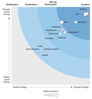 Forrester Wave(TM)： Translytical Data Platforms&#44; Q4 2019　チャート