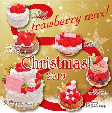 イチゴづくしのクリスマスケーキ