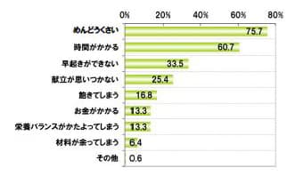 Q. お弁当づくりが続かない理由はなんですか？(複数回答／n＝400)