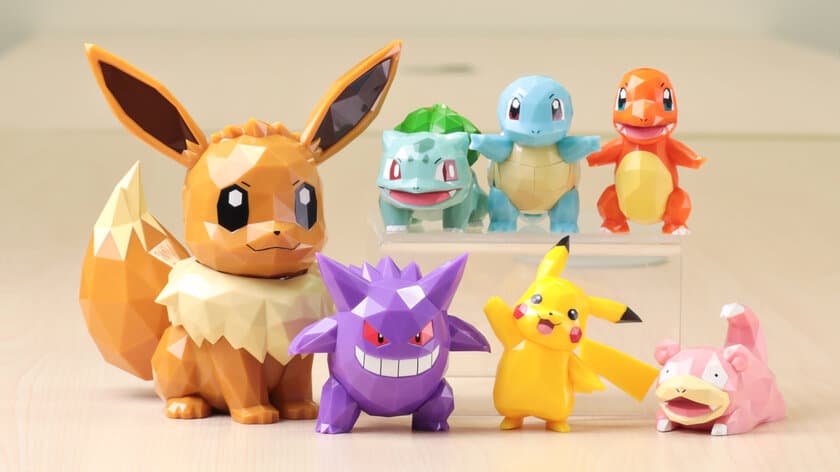 『POLYGO ポケットモンスター』新商品が11月発売。
イーブイと6種のポケモン達がポリゴン風フィギュアで登場！