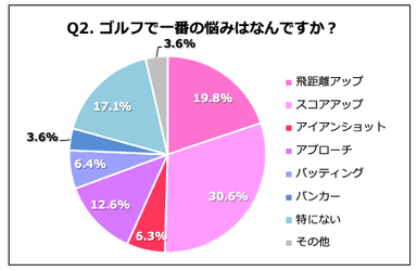 Q2.ゴルフで一番の悩みはなんですか？