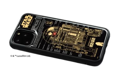 FLASH R2-D2(TM) 基板アート iPhone 11 Pro ケース黒　ななめ