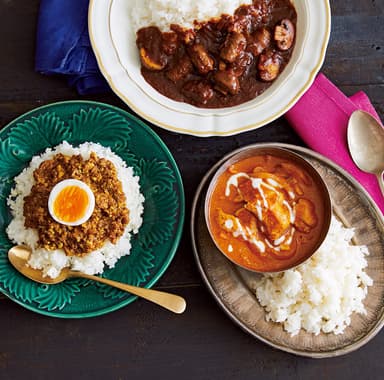 欧風ビーフカレー＆キーマカレー＆バターチキンカレー