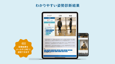 わかりやすい姿勢診断結果