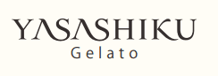 「YASASHIKU Gelato」ロゴ