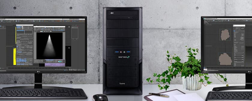 iiyama PC「SENSE∞（センス インフィニティ）」より、
アニメ制作CGパート/エフェクト・シミュレーション処理向け
パソコンを発売！