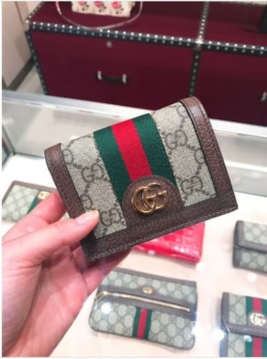 GUCCI OPHIDIA GG CARD CASE WALLET