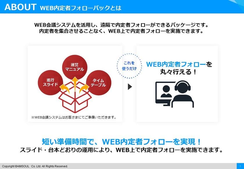 新型コロナウイルス対策として、
WEB会議システムで実施できる内定者フォロープログラム
『WEB内定者フォローパック』を2020年3月リリース