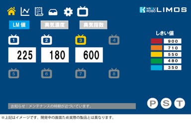 LIMOS　HOME画面(開発中画面)