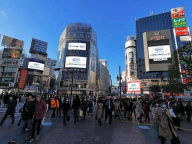 渋谷スクランブル交差点でのメディアジャック(イメージ)