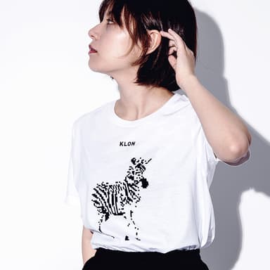 KLON ANIMAL TSHIRTS(MONOCHROME ANIMALS-ZEBRA-Ver.PIXEL)