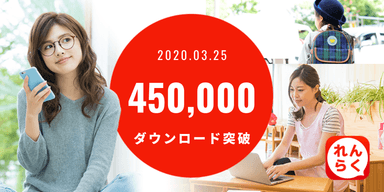 累計45万ダウンロード達成